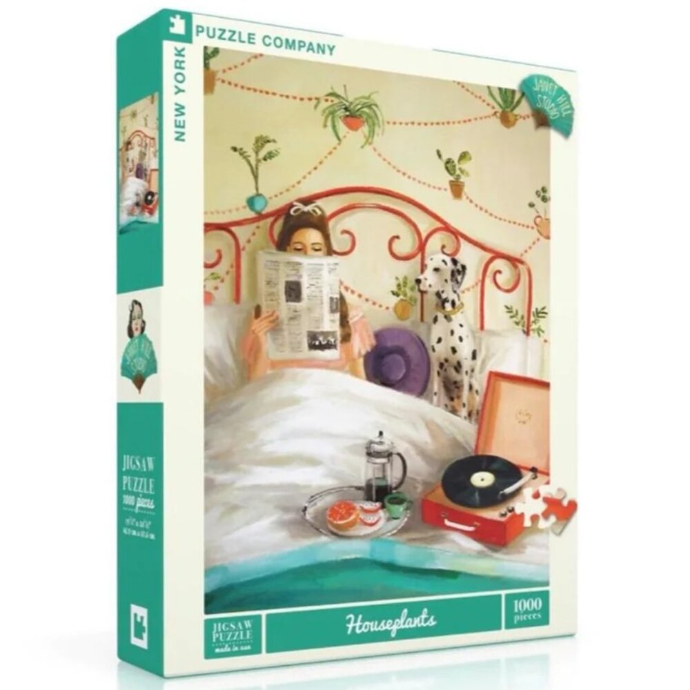 3/$188❤️New York Puzzle Company HOUSEPLANTS Janet Hill puzzle Perfect Morning